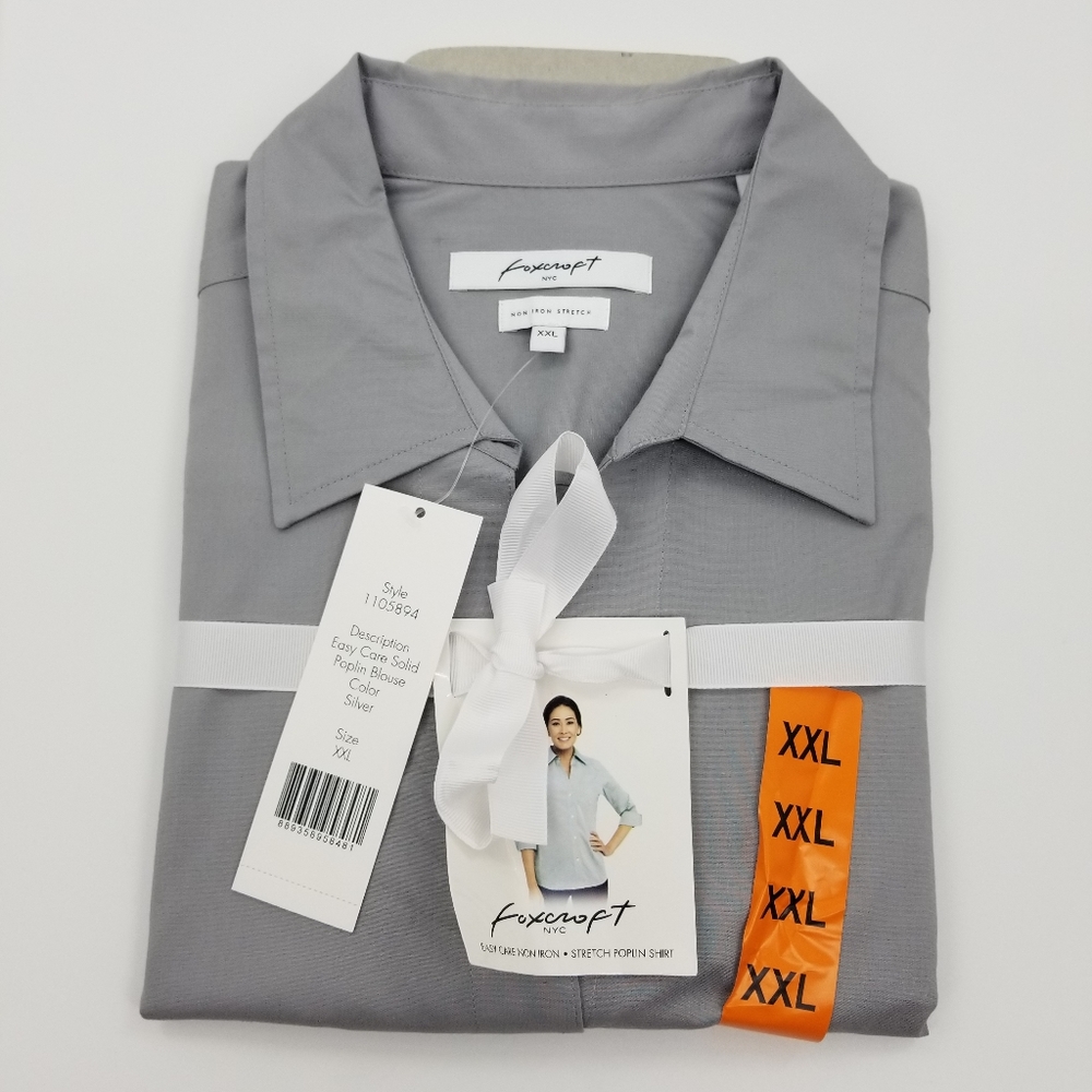 Foxcroft NYC Non Iron Stretch Button Down - NWT